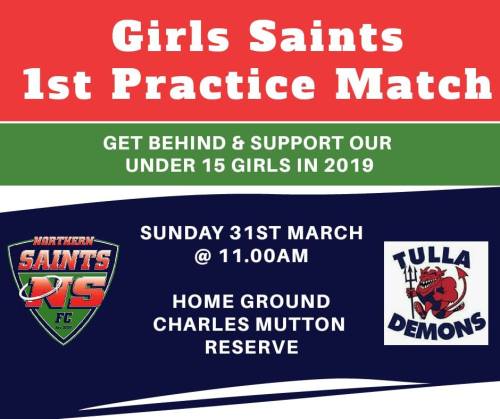 Northern Saints Girls first practice match!