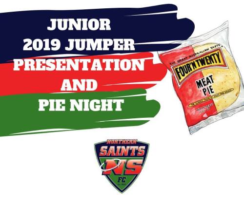  Junior jumper presentation and pie night
