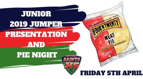 Junior Jumper presentation and pie night - new date