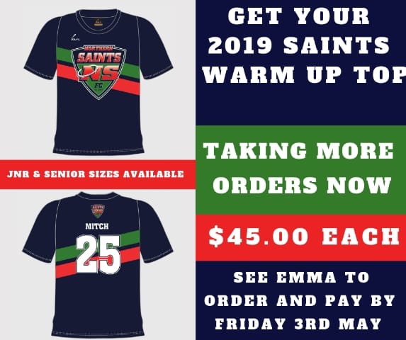 Get your 2019 Saints warm up top!