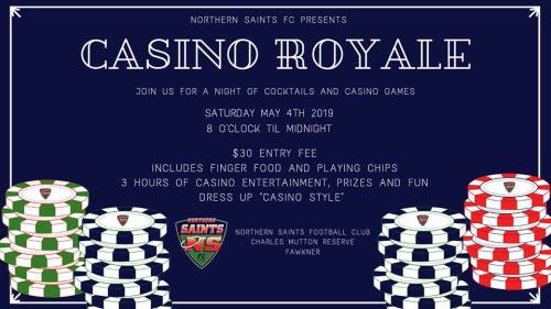 Casino Royale Evening this Saturday!