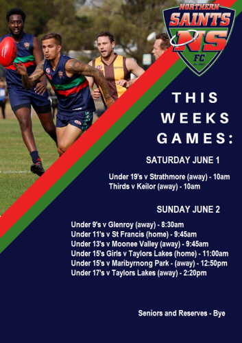 This weekends games!