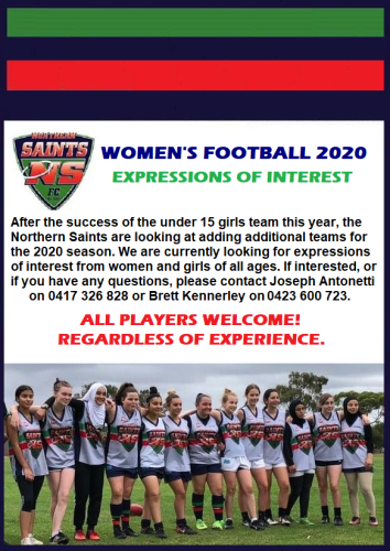 Women's Football 2020 - Expressions of interest