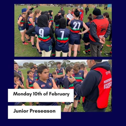 Junior pre-season training is back on February 10