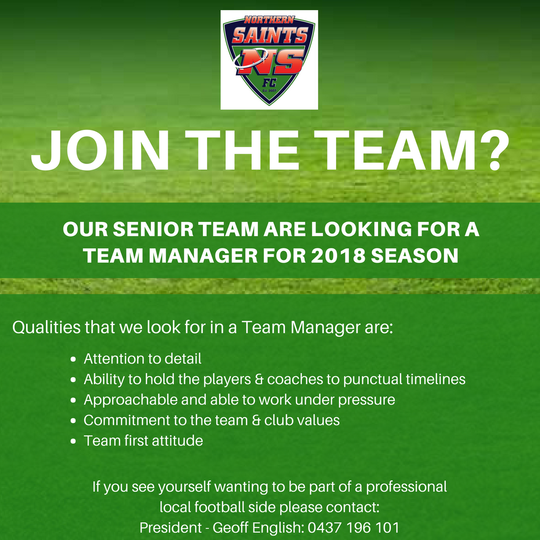 Senior Team Manager Needed!
