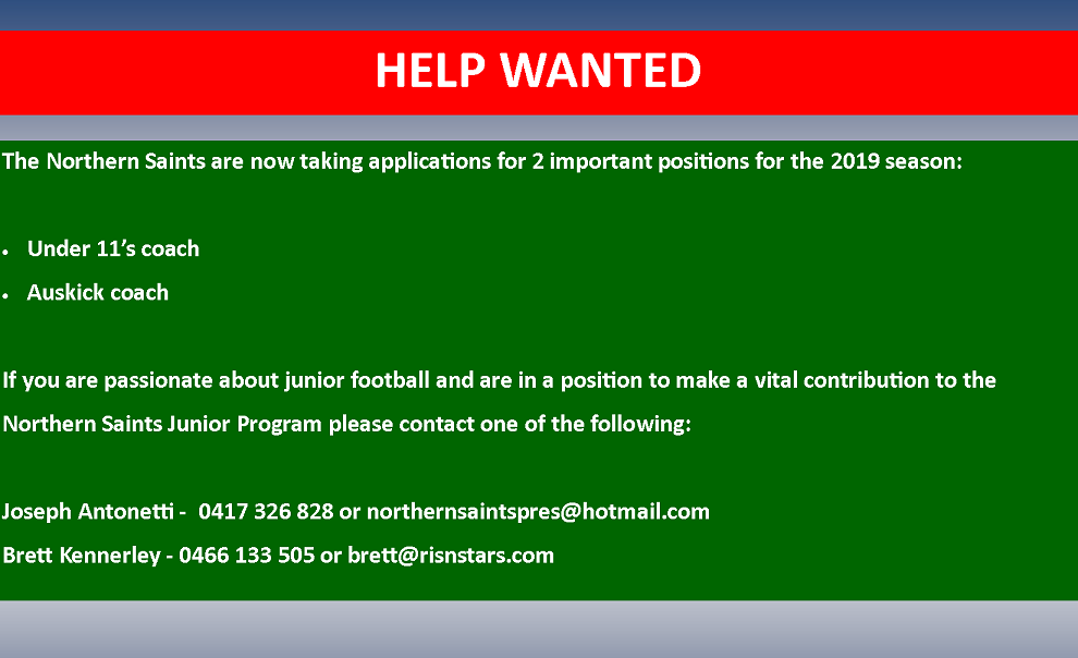 Coaches Wanted!