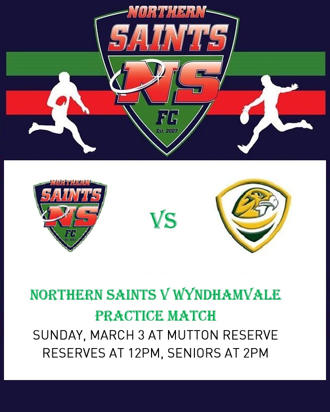 Practice match this Sunday against Wyndhamvale!