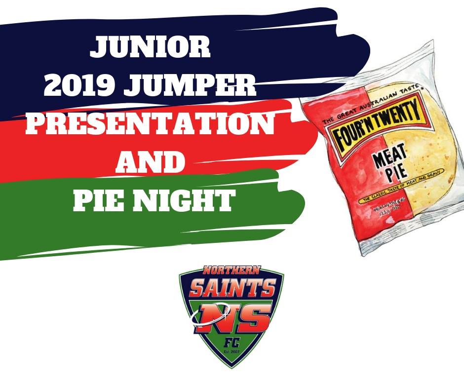 2019 Junior jumper presentation and pie night