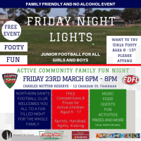 Friday Night Lights Junior Football Event!