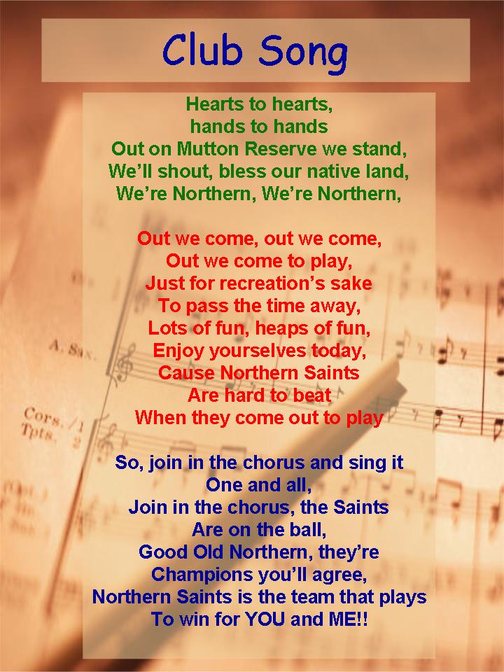 Northern Saints Club Song