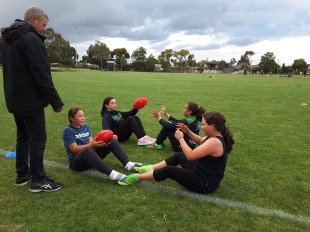 Junior girls training