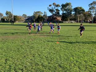 The under 9's against Coburg Districts