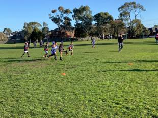 The under 9's against Coburg Districts