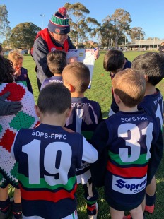 The under 9's against Coburg Districts