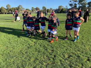 The under 9's against Coburg Districts